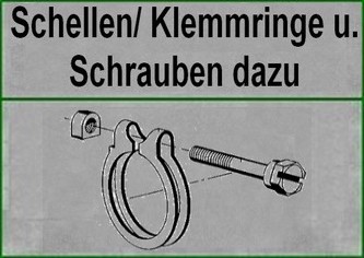 Schellen, Klemmringe, Klemmschrauben usw/ clamps for mounting